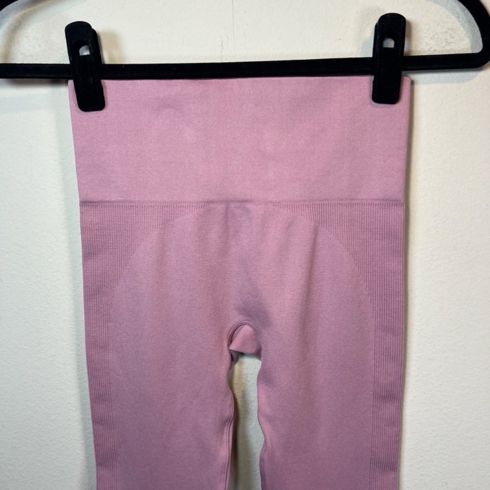 Set Active Sculptflex Ribbed Seamless Leggings Lilac Purple Athletic Gym Sz XS/S - Picture 2 of 9